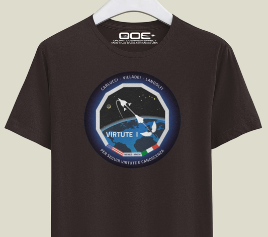 Organ Overview Effect "Virtute 1 Mission" T-shirt Italian Air Force Research Upcoming Flight